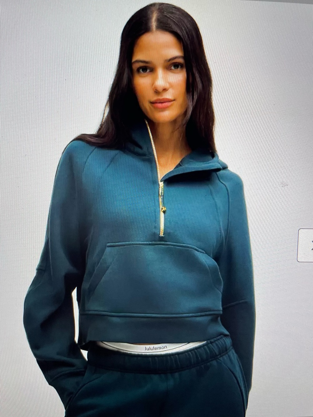 BNWOT LULULEMON Teal Half-Zip Hoodie